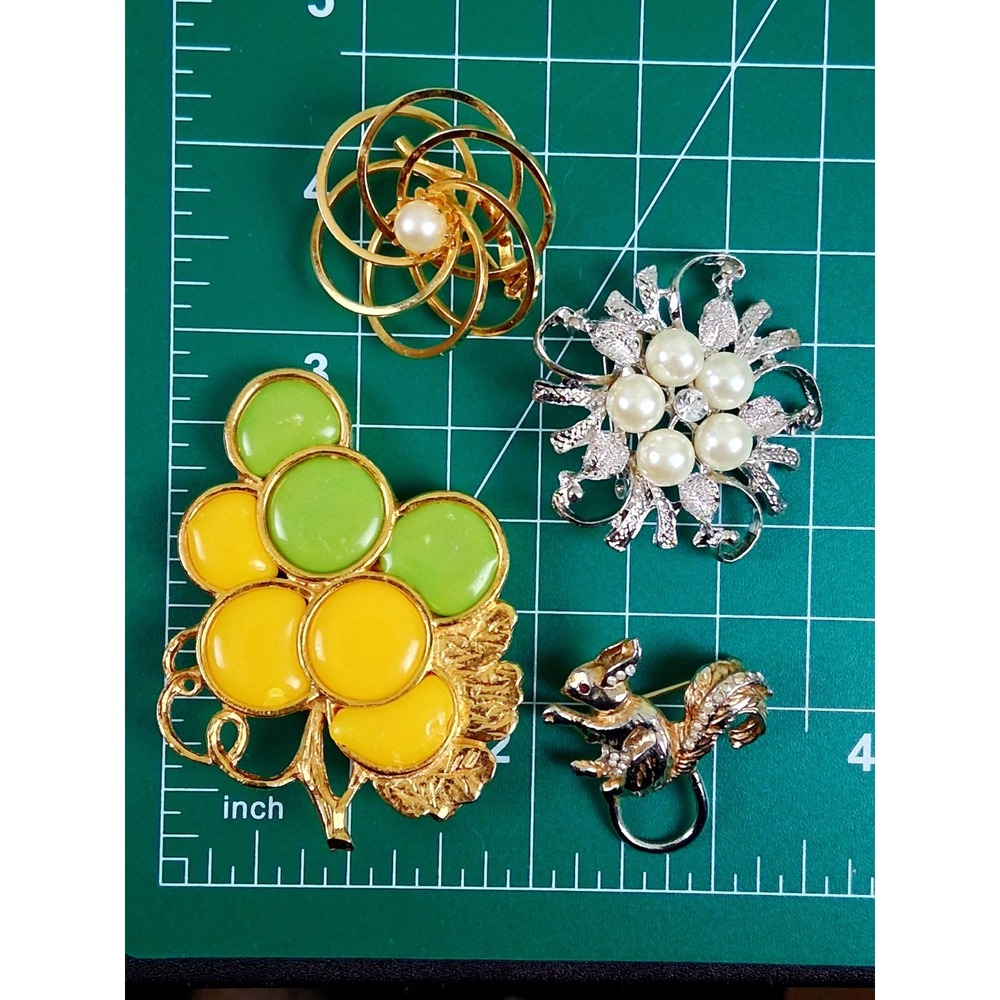Lot Of 17 Vintage & Modern Brooches Filigree Enamel Bird Silver Gold Tone Floral - Picture 14 of 16